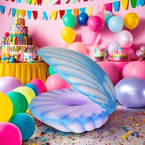 Concha de Sirena Inflable con Luz LED Personalizada y Concha Marina Inflable con Luz LED para Uso en Exteriores, en Venta - Product Image 1