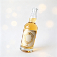 Bouteille en verre rond élégante de 700 ml et 750 ml à prix compétitif pour whisky, vodka, tequila, rhum et spiritueux avec bouchon en liège