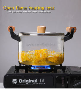 Marmite en verre borosilicaté <span class=keywords><strong>transparent</strong></span> écologique Ollas Grandes de conception moderne sans danger pour les nouilles instantanées - Product Image 5