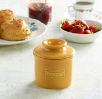 Boîte à beurre en porcelaine de forme ronde populaire avec couvercle inférieur antidérapant Récipient alimentaire en céramique micro-ondable pour une utilisation en cuisine