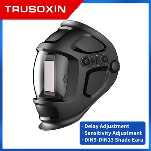 Casco de soldadura eléctrico con oscurecimiento automático solar, visor de color real, gran ventana y protección para soldador - Product Image 2