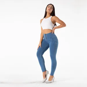 Melodi vücut geliştiriciler ganimet Implant kot giyen seksi kadınlar dar kot spor kalça sıska kalem pantolon ayak bileği uzunlukta pantolon