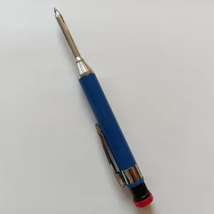 שדרוג 2.8MM מהנדס Refillable כחול שחור מותאם אישית לוגו בניית עפרונות מתכת מכאני אוטומטי קרפנטר עיפרון
