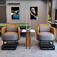 Fauteuil de salon moderne en tissu rafraîchissant avec revêtement en similicuir, design modulaire sectionnel, idéal pour salles de billard, hôtels, gymnases, villas (lot)