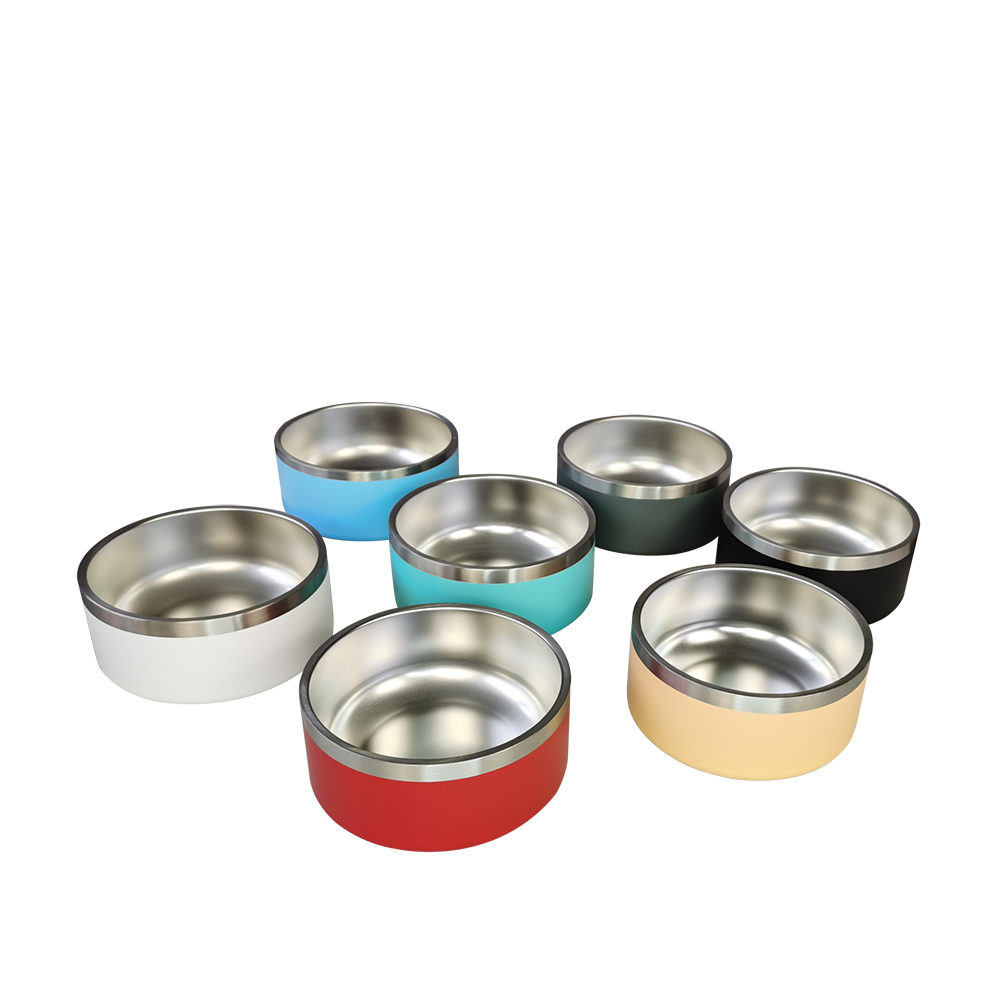 Миска для домашних животных с порошковым покрытием и логотипом на заказ, 64 унции, миска для еды для собак из нержавеющей стали с изоляцией