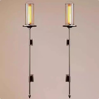 Applique Murale LED Moderne Minimaliste en Verre de l'Usine de Zhongshan, Lumière Chaude 3000K pour Salon, Hôtel, Couloir - Design à Bras Long