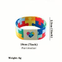 Bracelet élastique personnalisé pour la sensibilisation à l'autisme, bracelet extensible pour la main, bracelet anime, accessoires de mode pour hommes et femmes, bijoux