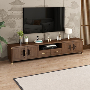 LXYX Modern Simple Solid Wood Multi-functional TV Stand & Living Room Storage Cabinet & <b>Small</b> <b>Coffee</b> <b>Table</b> Combo - Product Image 3