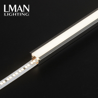 Différentes tailles blanc 10mm * 10mm découpe encastré Led linéaire bande lumière escalier bande lumière profil en aluminium