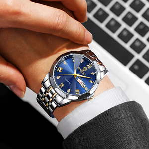 Montre de luxe BINBOND, bracelet en acier massif, montre en acier inoxydable pour homme, montre à quartz durable, fermoir papillon, étanche 30m - Product Image 2