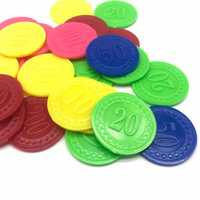 Jetons de poker ronds en plastique colorés sans valeur nominale, personnalisables, pour jeux de société et fêtes
