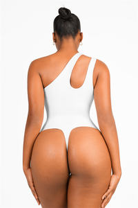 <span class=keywords><strong>Body</strong></span> Shapewear personalizzato <span class=keywords><strong>monospalla</strong></span> per donna taglie forti leggero controllo pancia traspirante perizoma sottile - Product Image 3