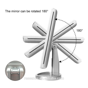 Bán Buôn 22 Đèn <span class=keywords><strong>LED</strong></span> Tri-fold Trang Điểm Gương Vẻ Đẹp Vanity Gương Có Thể Gập Lại Bảng Gương - Product Image 6