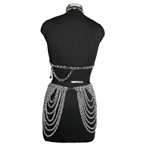 Stainless Steel Chainmail Armor Fashion Jewelry Irregular Shape Welded Metal Craft Clothing Accessory - Product Image 4