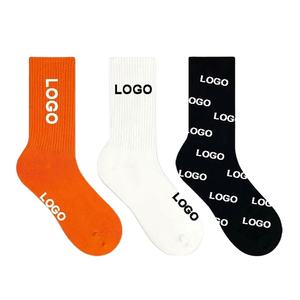 Calcetines deportivos de algodón Terry de alta calidad unisex, calcetines de entrenamiento atlético, logotipo personalizado - Product Image 4