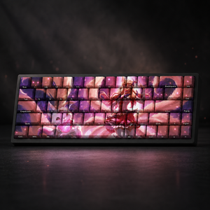 Keycaps personnalisés <span class=keywords><strong>LOL</strong></span> Star Guardian Ahri 68 touches PBT par sublimation, profil Cherry pour clavier mécanique - Product Image 1