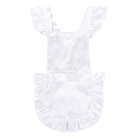 Sissy hommes robe femme de chambre Cosplay Costume manches bouffantes avant boutonné robe avec tablier et bandeau pour Halloween