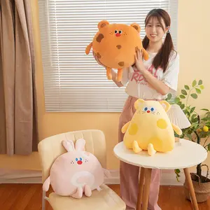 귀여운 만화 딤섬 던지기 베개 봉제 인형 동물 장난감 소파 쿠션 장식