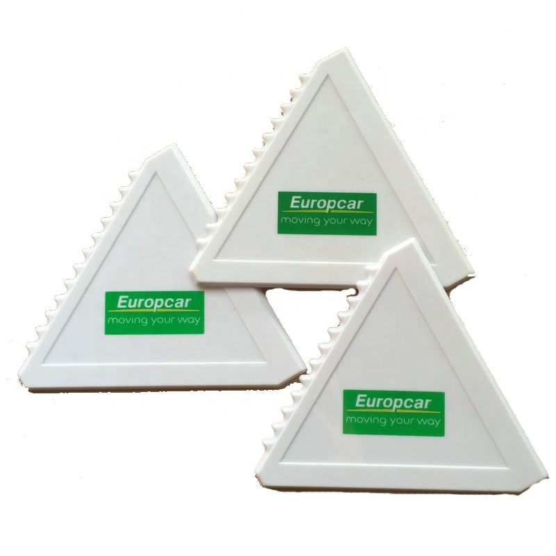 Пластиковый треугольный автомобильный скребок для удаления снега лопатка для льда с пользовательским логотипом