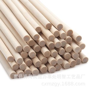 ไม้กลมทำจากไม้เบิร์ชเนื้อแข็ง สำหรับงานฝีมือ DIY วัสดุทำโมเดล หลายขนาด ทำด้วยมือ - Product Image 2