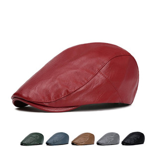 Mujeres Hombres Color Liso Caballero Baker Boy Newsboy PU Cabbie Ivy Hat <span class=keywords><strong>Jeff</strong></span> Cap - Product Image 5