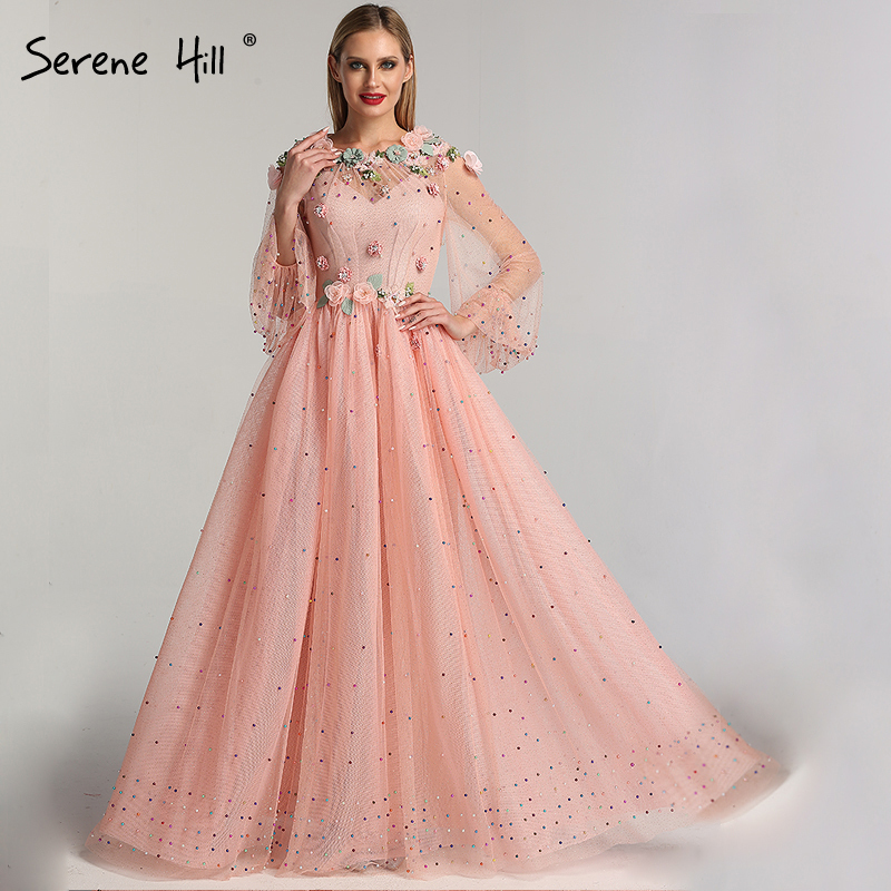 Verified Supplier Long Sleeve Peach Lace Dress Floor-Length Ball Gown Style  | Alibaba.com