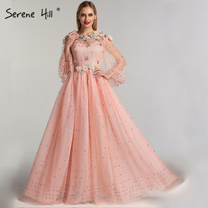 On Sale Lace Evening Dress Peach Color Open Back Style & Luxury Lace Fabric  | Alibaba.com