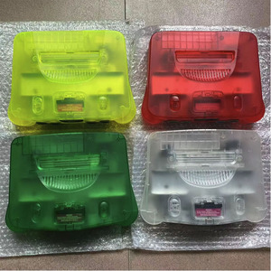 Coque de boîtier nouveau remplacement 11 couleurs boîte <span class=keywords><strong>transparente</strong></span> N64 rétro boîtier de Console de jeu vidéo tournevis Compatible pour - Product Image 4