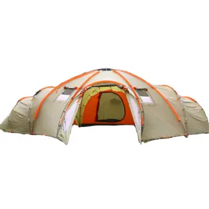 רוח עמק 4 עונה Waterproof אישית משפחה גדול אוהלי 8 10 12 אדם 3 חדר גדול יוקרה חיצוני קמפינג אוהל