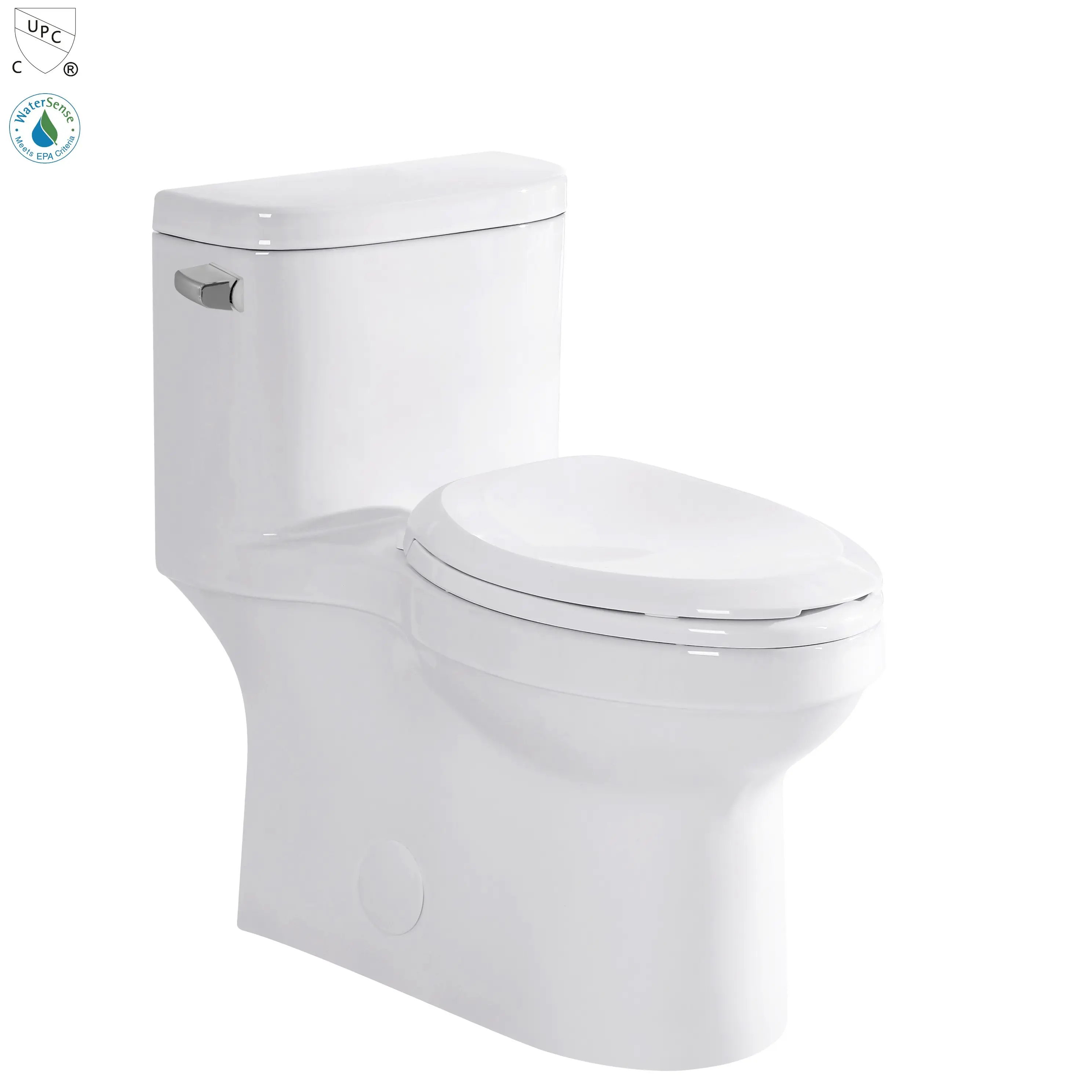 Produk baru kualitas terbaik murah s trap wc Siphon Flushing one piece lemari Air kamar kecil CUPC keramik putih piss wc mangkuk toilet