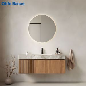 Ramah lingkungan tahan air mengambang dinding rias dibuat untuk memesan dinding kamar mandi kabinet untuk ruang kecil - Product Image 4