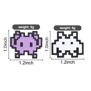 Pin Enamel Alien Retro Pixel, Bros Permainan Arkade Klasik untuk Dekorasi Ransel - Product Image 5