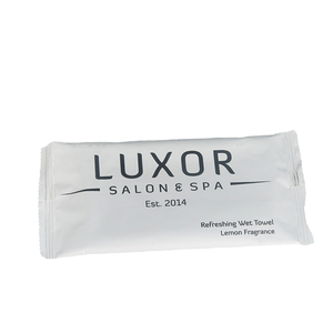 Paquet individuel personnalisé de lingettes nettoyantes humides pour les mains de restaurant Serviette unique chaude et froide au parfum de <span class=keywords><strong>citron</strong></span> et d'aloès rafraîchissante - Product Image 4