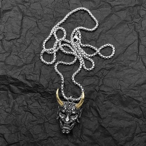 Triangle Ghost Pendant Men's Necklace Character Hipster Nightclub Hip Hop Accessories Necklace <b>Titanium</b> Steel Necklaces Hiphop - Product Image 4