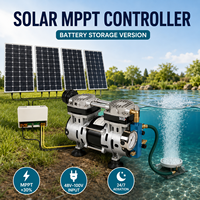 Aérateur Solaire Silencieux Haute Productivité HC280E OEM 48V 1/2HP Système d'Aération Portable Sans Huile pour Aquaculture sur 1 Acre