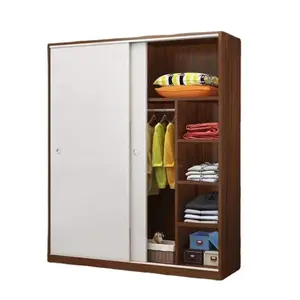 Bedroom Furniture Wardrobe Sliding Door Wardrobe Household Cabinet Large Capacity Storage Take Up No Space