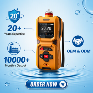 Analizador de Gases Portátil 6 en 1 con Bomba Externa, <span class=keywords><strong>O2</strong></span>, CO, H2S, LEL, VOC, Pantalla LCD, Registrador de Datos Digital, Certificado ATEX, Industrial - Product Image 1