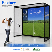 Filet d'entraînement de golf 10x8FT avec cadre métallique robuste pour simulateur de golf intérieur