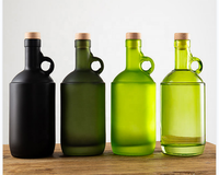 Bouteilles en verre de luxe transparentes Super Flint vides pour liquides, bière, vin, spiritueux, vodka, brandy, whisky avec bouchon en liège
