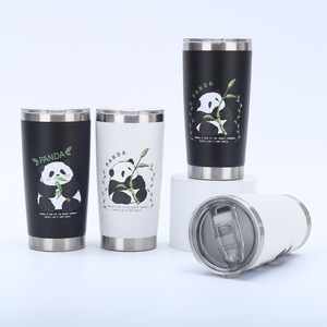 Thermos en acier inoxydable 304 de 20oz, gobelet isolé sous vide à <span class=keywords><strong>double</strong></span> <span class=keywords><strong>paroi</strong></span>, <span class=keywords><strong>panda</strong></span> mignon, <span class=keywords><strong>tasse</strong></span> à café, tyran de glace - Product Image 4