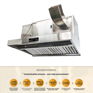 <span class=keywords><strong>Hotte</strong></span> de cuisine commerciale certifiée CE 1500w avec machine de purification des fumées d'huile intégrée ESP pour cuisine de restaurant - Product Image 4