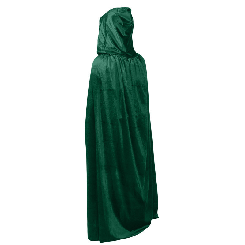 170 см накидка с капюшоном на Хэллоуин длинный бархатный костюм для косплея для взрослых вечернее платье бархатный плащ накидка