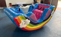 Bateau gonflable hermétique en PVC écologique, modèle Pirate Arc-en-ciel Balançoire, capacité 500 kg, 4-6 personnes, prix usine