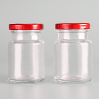Bouteille scellée en gros de 100 ml, pot à fruits transparent, bouteille de sauce chili, bouteille en verre pour nid d'oiseau, récipient avec couvercle