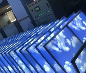 <span class=keywords><strong>Plafonnier</strong></span> <span class=keywords><strong>led</strong></span> suspendu avec <span class=keywords><strong>Vision</strong></span> en ciel bleu et nuage, design moderne, éclairage d'intérieur, luminaire décoratif de plafond, lumière à intensité réglable, idéal pour un bureau, 600x600MM - Product Image 2