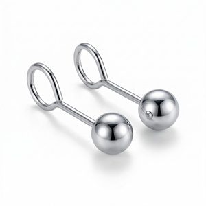 <span class=keywords><strong>Orecchini</strong></span> a Perno Minimalisti in Argento S999 Stratificato per Uso Quotidiano e Regalo per Donne - Product Image 2