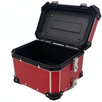 Boîte arrière de moto en aluminium 45L, coffre de transport étanche pour longs trajets, porte-bagages pour moto
