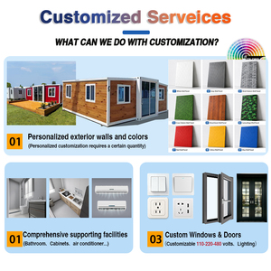 <span class=keywords><strong>Casa</strong></span> Modular Expandible <span class=keywords><strong>con</strong></span> Estructura de Acero Galvanizado de Alta Resistencia, Diseño Escalable, Oficina Móvil en Contenedor para Campamentos y Dormitorios - Product Image 5