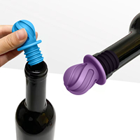 Accessoires de cuisine étanches : Bouchons de bouteille de vin et bouchons de flacon réutilisables en silicone