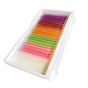 NHU Y EYELASHES Extension de cils colorés Cils de marque privée personnalisés de haute qualité Vendeur d'extensions de cils colorés 16 lignes - Product Image 1